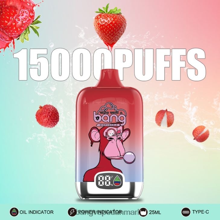 Bang Vape Digital Smart Screen 15000 sug 25ml engangs - Vape Gang disposables 0P6VZ11
