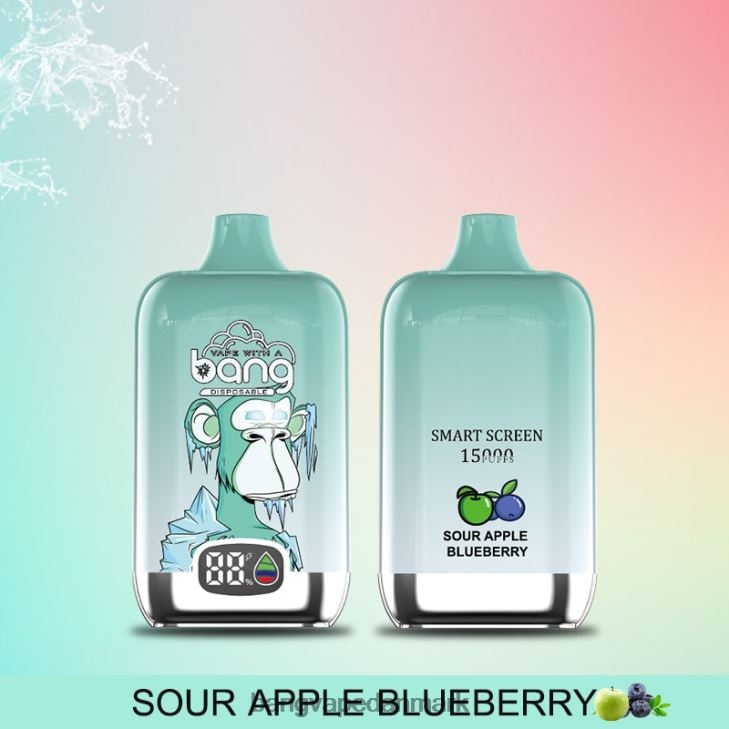 Bang Vape Digital Smart Screen 15000 sug 25ml engangs - Vape Gang disposables 0P6VZ11