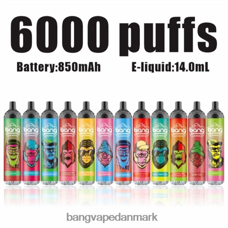 Bang Vape King 6000 pust 5% nic genopladelig type-c engangs - Bape Vape disposable 0P6VZ8