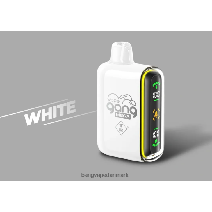 Vape Gang MEGA 20.000 pust engangsvape (æske med 5) hvid - Bape Vape disposable 0P6VZ60