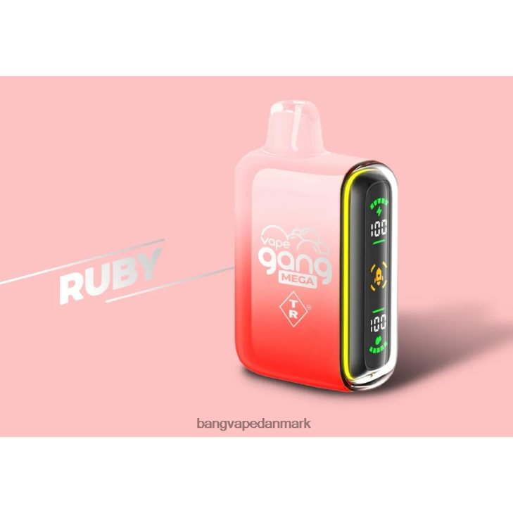 Vape Gang MEGA 20.000 pust engangsvape (æske med 5) rubin - Bape Vape København 0P6VZ58