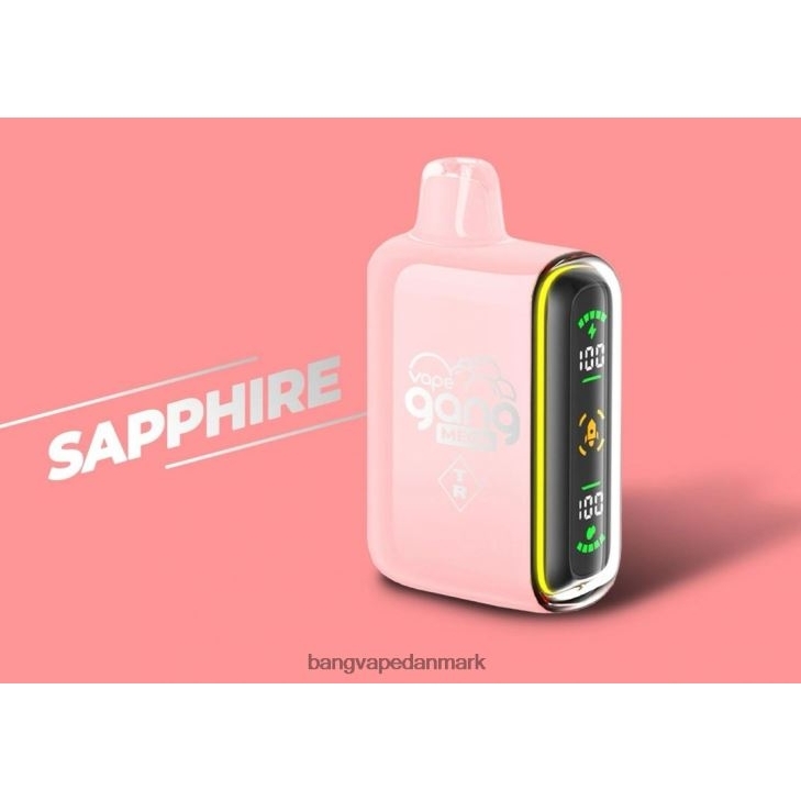 Vape Gang MEGA 20.000 pust engangsvape (æske med 5) safir - Bang box puff 0P6VZ59
