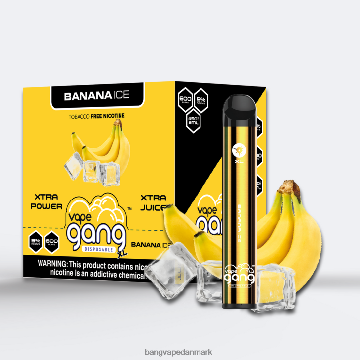 Vape Gang XL engangsdampe 600 pust (æske med 10) bananis - Vape Gang disposables 0P6VZ63