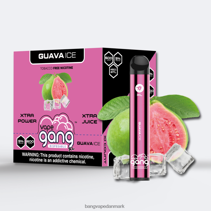 Vape Gang XL engangsdampe 600 pust (æske med 10) guava is - Vape Gang København 0P6VZ72